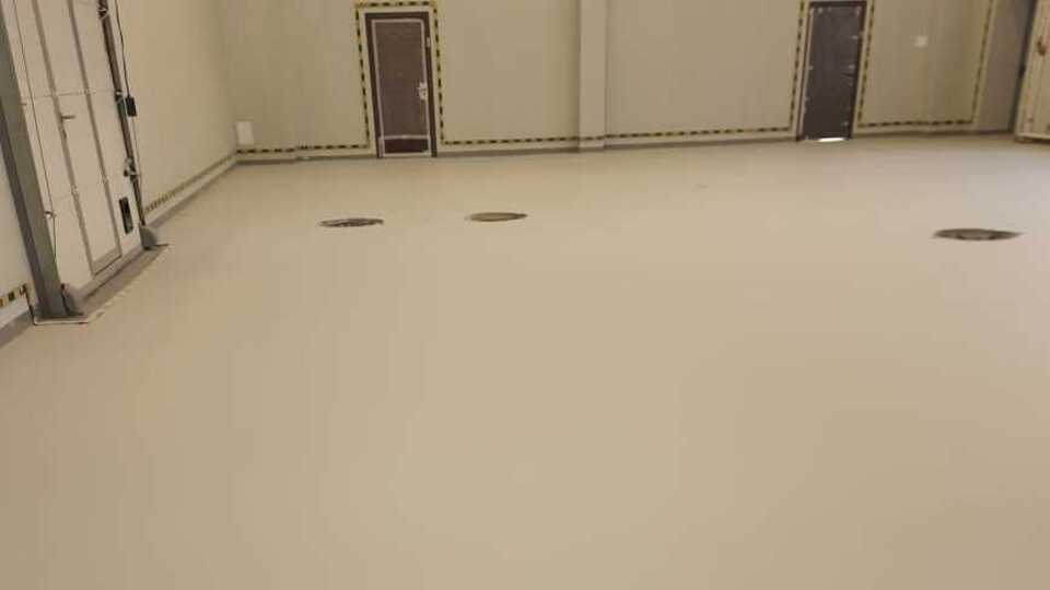 Полимерный пол 220 м², производство, Москва — после