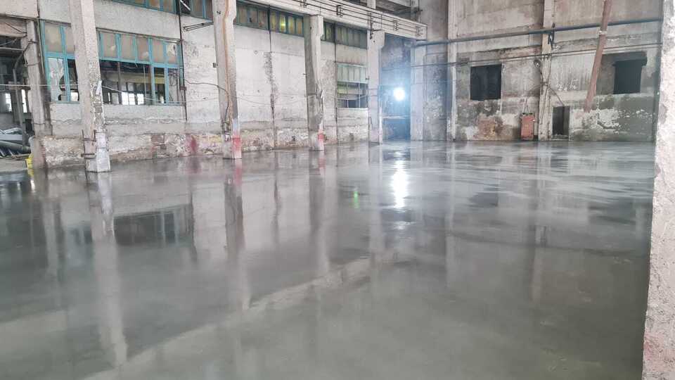 Топпинговый пол 1200 м², склад, Шатура — после