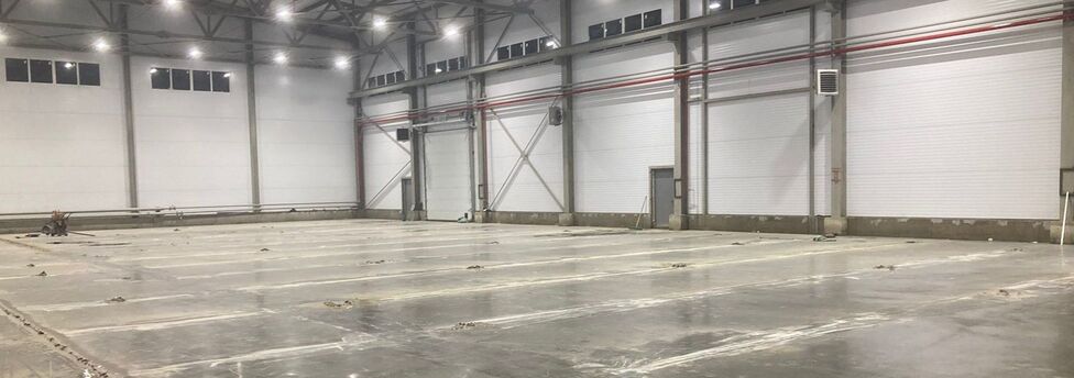 Топпинговый пол 1380 м², склад, Щёлково — результат работ