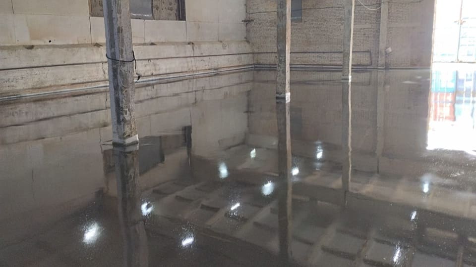 Топпинговый пол 1717.8 м², склад, Московская область — после