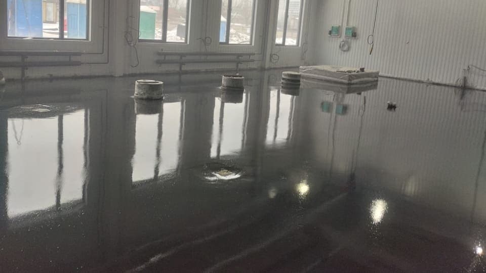 Топпинговый пол 343 м², производство, Балашиха — после