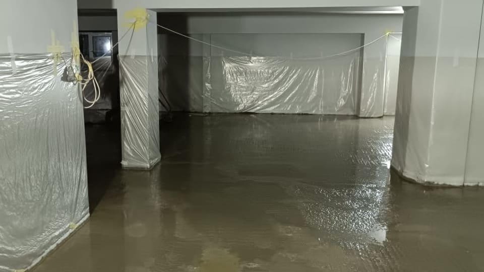 Топпинговый пол 198.8 м², производство, Кулаково — после