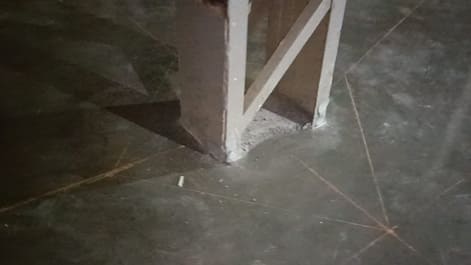 Топпинговый пол, склад в Москве — Разметка усадочных швов